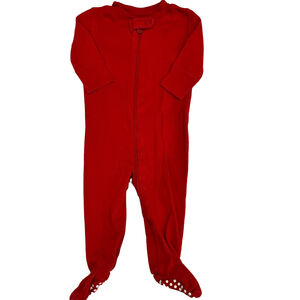 Hanna Andersson Unisex Red 1-piece footed Pajamas size: 0-3 Months
